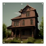 Victorian House In The Oregon Woods Banner and Sign 3  x 3 