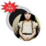 Victorian Girl Holding Napkin 2.25  Magnets (10 pack) 