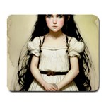 Victorian Girl Holding Napkin Large Mousepad