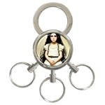Victorian Girl Holding Napkin 3-Ring Key Chain