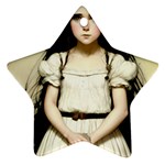 Victorian Girl Holding Napkin Star Ornament (Two Sides)
