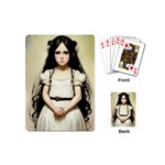 Victorian Girl Holding Napkin Playing Cards Single Design (Mini)