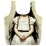 Victorian Girl Holding Napkin Full Print Recycle Bag (XL)