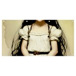 Victorian Girl Holding Napkin Banner and Sign 8  x 4 