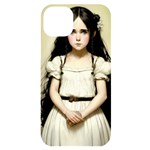 Victorian Girl Holding Napkin iPhone 14 Plus Black UV Print Case