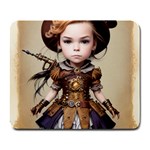Cute Adorable Victorian Steampunk Girl 4 Large Mousepad