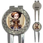 Cute Adorable Victorian Steampunk Girl 4 3-in-1 Golf Divots