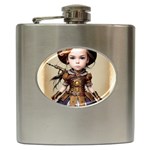 Cute Adorable Victorian Steampunk Girl 4 Hip Flask (6 oz)