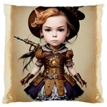Cute Adorable Victorian Steampunk Girl 4 Standard Premium Plush Fleece Cushion Case (One Side)