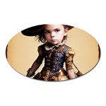 Cute Adorable Victorian Steampunk Girl 2 Oval Magnet