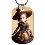 Cute Adorable Victorian Steampunk Girl 2 Dog Tag (One Side)