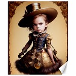 Cute Adorable Victorian Steampunk Girl 2 Canvas 11  x 14 