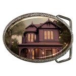 Victorian House In The Woods At Dusk Belt Buckles