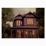 Victorian House In The Woods At Dusk Large Glasses Cloth (2 Sides)