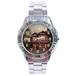 Victorian House In The Woods At Dusk Stainless Steel Analogue Watch
