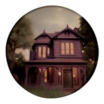 Victorian House In The Woods At Dusk Round Glass Fridge Magnet (4 pack)
