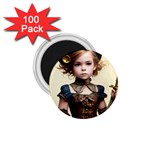 Cute Adorable Victorian Steampunk Girl 3 1.75  Magnets (100 pack) 