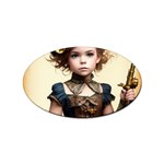 Cute Adorable Victorian Steampunk Girl 3 Sticker Oval (10 pack)