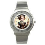 Cute Adorable Victorian Steampunk Girl 3 Stainless Steel Watch
