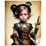 Cute Adorable Victorian Steampunk Girl 3 Canvas 11  x 14 