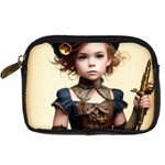 Cute Adorable Victorian Steampunk Girl 3 Digital Camera Leather Case