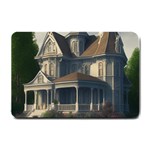 White Victorian House In The Woods With Rose Bushes Small Doormat