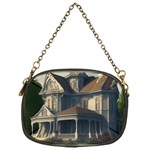 White Victorian House In The Woods With Rose Bushes Chain Purse (One Side)