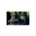 White Victorian House In The Woods With Rose Bushes Cosmetic Bag (XS)