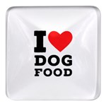 I love dog food Square Glass Fridge Magnet (4 pack)