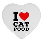 I love cat food Ornament (Heart)