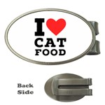 I love cat food Money Clips (Oval) 