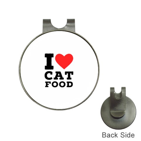 I love cat food Hat Clips with Golf Markers from UrbanLoad.com Front