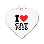 I love cat food Dog Tag Heart (Two Sides)