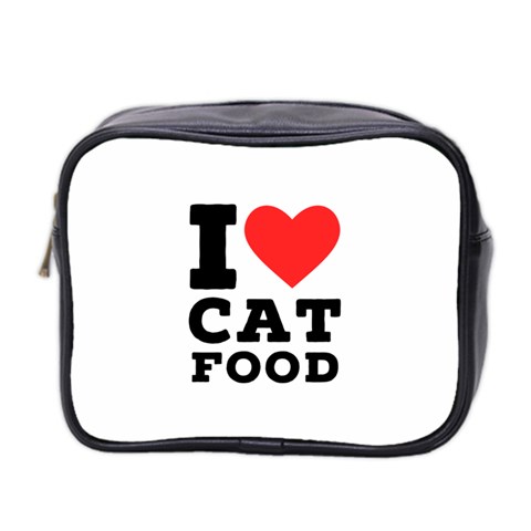 I love cat food Mini Toiletries Bag (Two Sides) from UrbanLoad.com Front