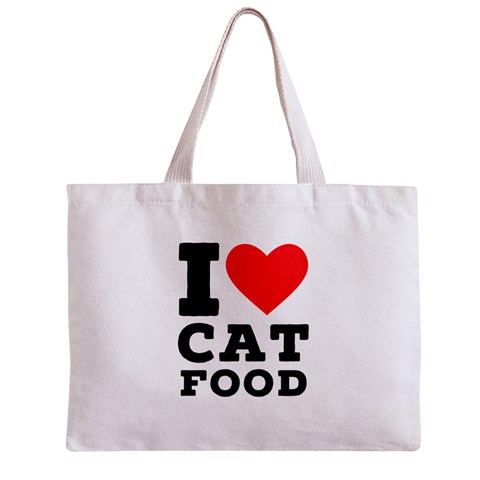 I love cat food Zipper Mini Tote Bag from UrbanLoad.com Front