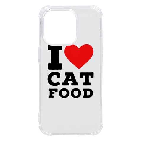 I love cat food iPhone 14 Pro TPU UV Print Case from UrbanLoad.com Front