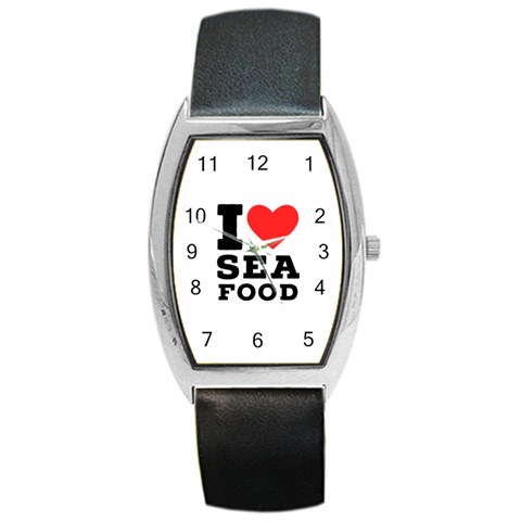 I love sea food Barrel Style Metal Watch from UrbanLoad.com Front
