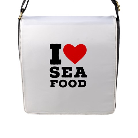 I love sea food Flap Closure Messenger Bag (L) from UrbanLoad.com Front