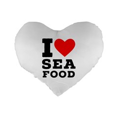 I love sea food Standard 16  Premium Flano Heart Shape Cushions from UrbanLoad.com Back