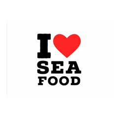 I love sea food Two Sides Premium Plush Fleece Blanket (Mini) from UrbanLoad.com 35 x27  Blanket Front