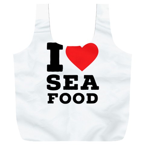 I love sea food Full Print Recycle Bag (XXL) from UrbanLoad.com Front