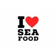 I love sea food Two Sides Premium Plush Fleece Blanket (Extra Small) from UrbanLoad.com 40 x30  Blanket Back