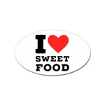 I love sweet food Sticker Oval (100 pack)