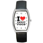 I love sweet food Barrel Style Metal Watch