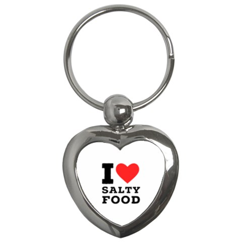 I love salty food Key Chain (Heart) from UrbanLoad.com Front