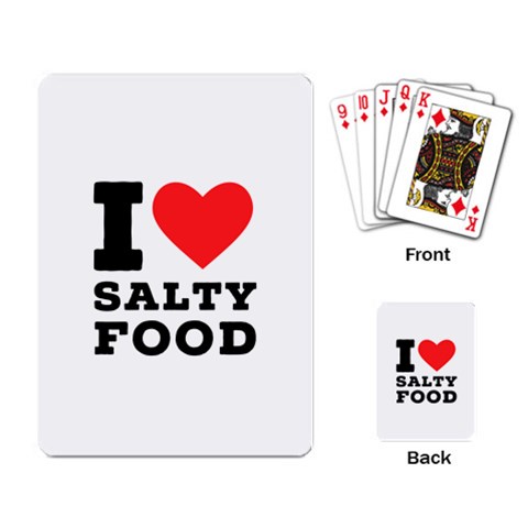 I love salty food Playing Cards Single Design (Rectangle) from UrbanLoad.com Back