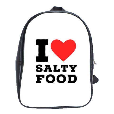 I love salty food School Bag (Large) from UrbanLoad.com Front