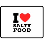 I love salty food Fleece Blanket (Large)
