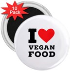 I love vegan food  3  Magnets (10 pack) 