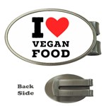 I love vegan food  Money Clips (Oval) 